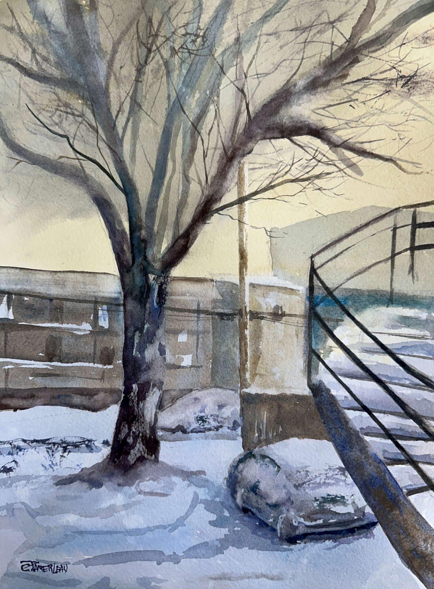 Novembre en jaune, bleu et gris-Christian Pamerleau-2025